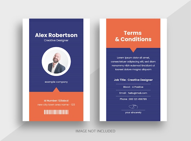 Vector professional identity card template vector clean business id card print ready