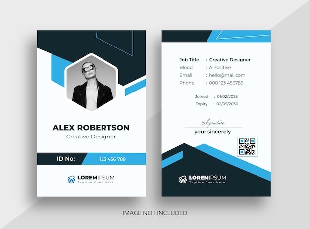 Professional Identity Card Template Vector