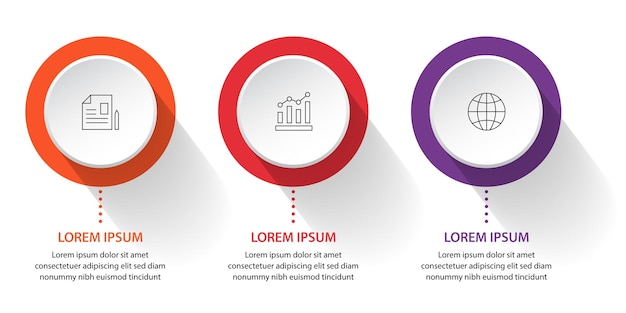 Professional infographic template Business graph design