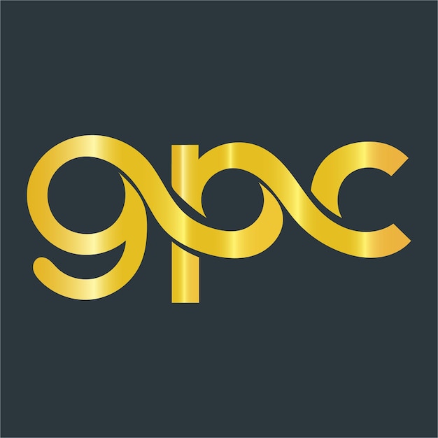 professional initial letter gpc logo design Premium Vector