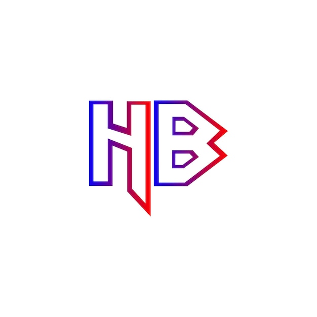 professional initial letter hb logo