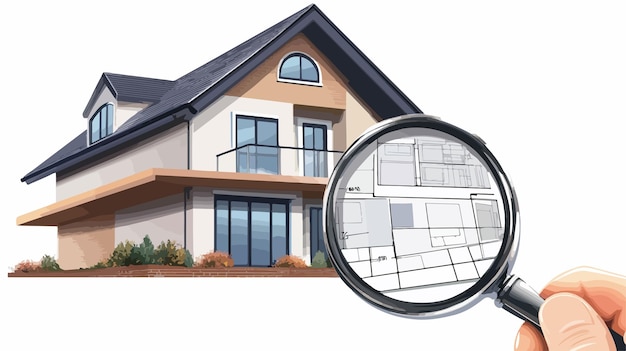 Vector professional inspection assessment and rating review of residential property