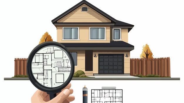 Vector professional inspection assessment and rating review of residential property