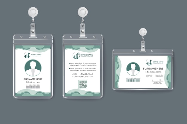 Professional it and software company Vertical and Horizontal ID Card Template design