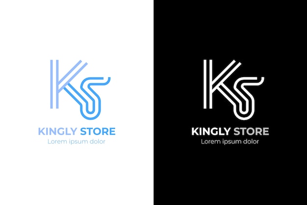 Professional ks logotype template