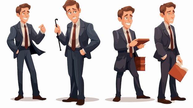 Professional Lawyer or Attorney Cartoon Character Vector Stock Image