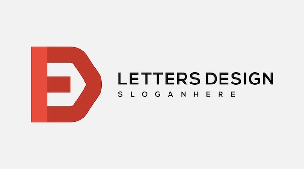 Professional Letter ED logo design icon symbol