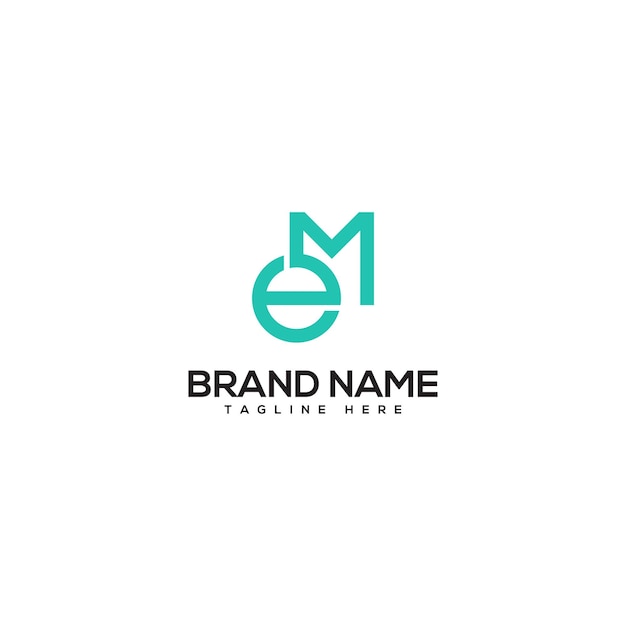 Professional Letter EM ME Technology Logo Design vector Element