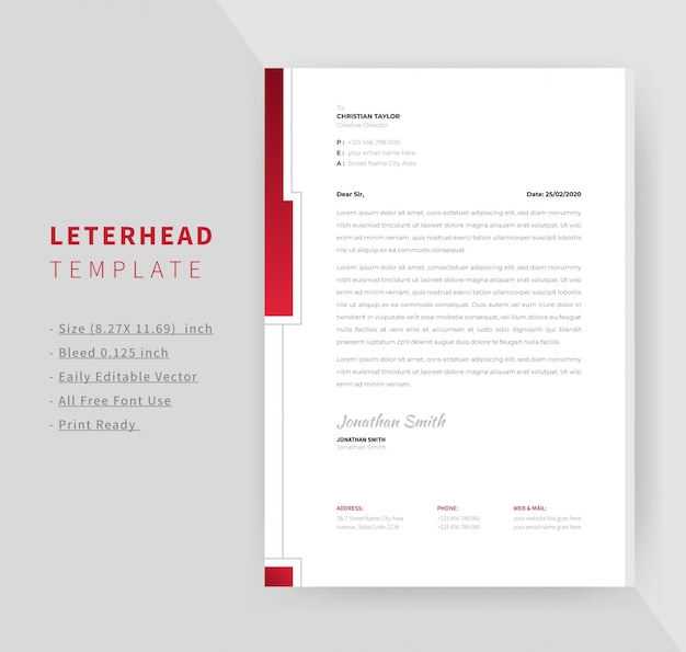 Professional Letterhead Template Design