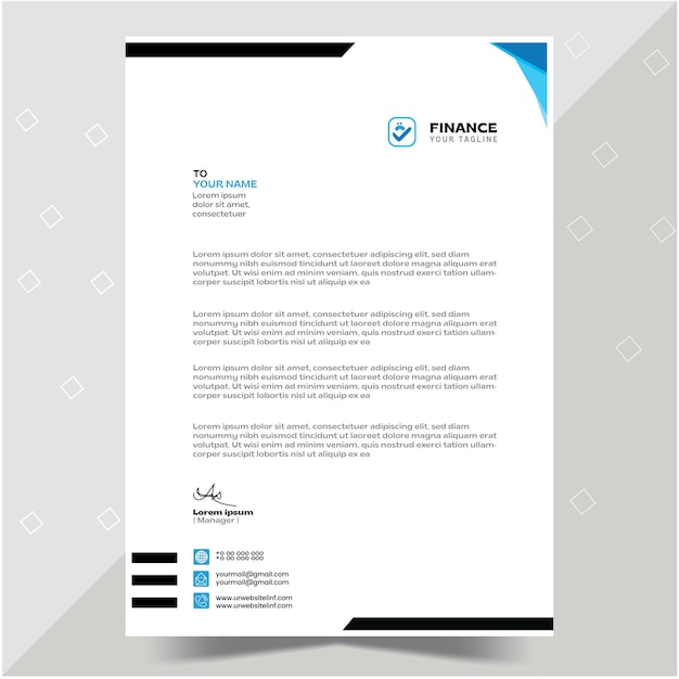 Professional Letterhead Template for your Business. Very Easy To customize for every file.