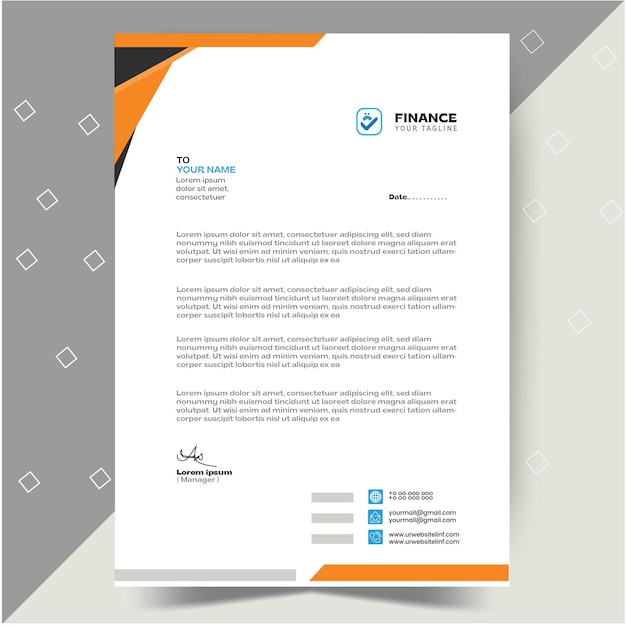 Professional Letterhead Template for your Business. Very Easy To customize for every file.