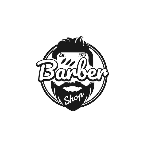 Professional logo design for barber shop vintage retro style