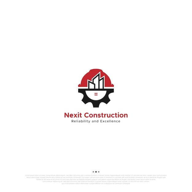 A professional logo design template for a construction company