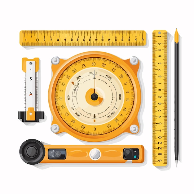 Vector professional measuring device vector illustration isolated on white background