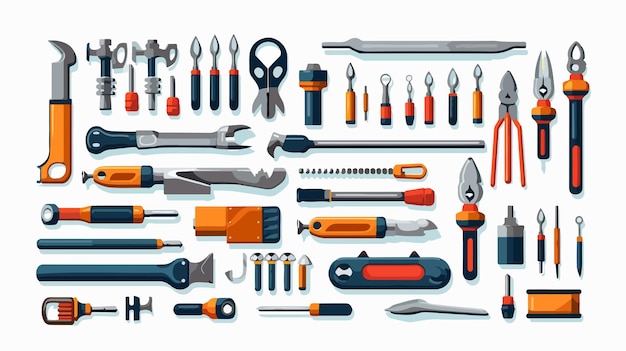 Professional Mechanic Shop Tools Vector Illustration Design