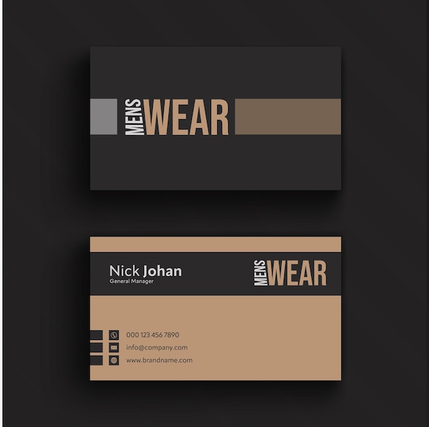 Professional Minimal Business Card Template premium vector