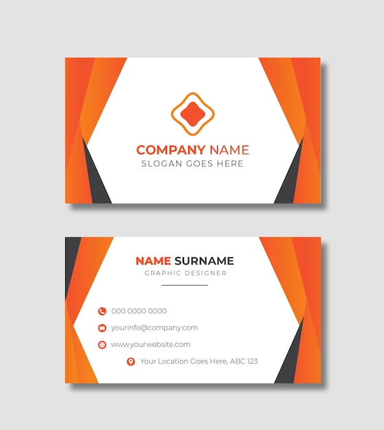 Professional minimalist business card design template