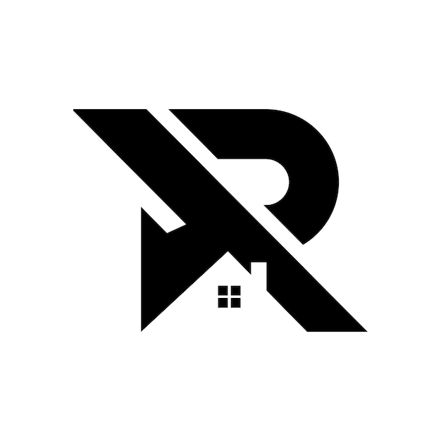 Professional and Minimalist Letter RA PA AR AP Logo Design Editable in Vector Format in Black and White Color