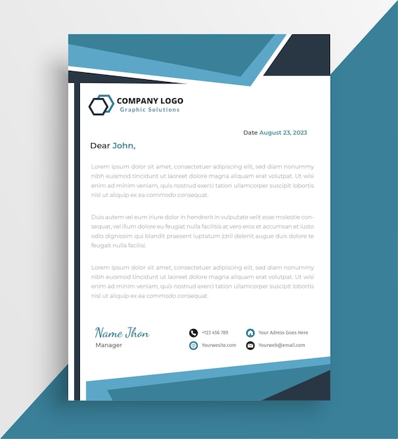 Professional modern business and corporate creative letterhead design template