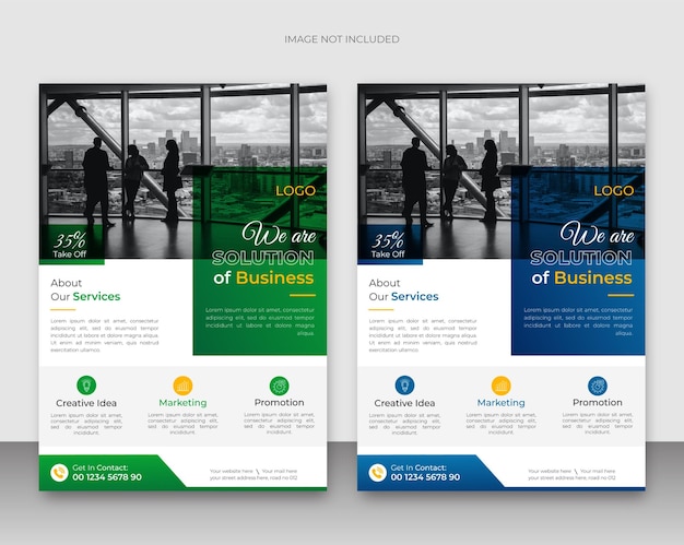 Professional modern business Flyer design template