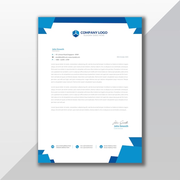 Professional Modern Business letterhead template