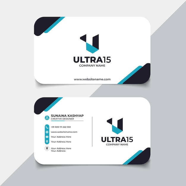 Professional modern business visiting card design template