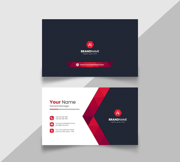 Professional modern clean minimal business card or visiting card design premium template