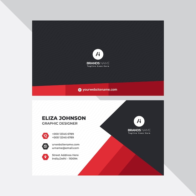 Professional modern clean minimal business card or visiting card design premium template