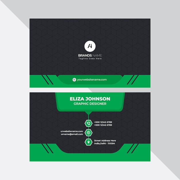 Professional modern clean minimal business card or visiting card design premium template