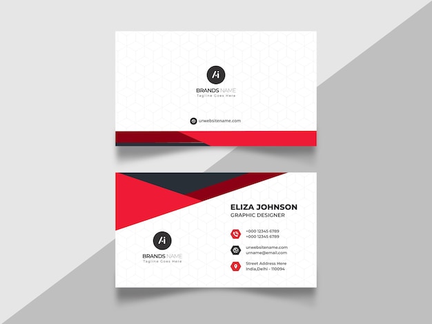 Professional modern clean minimal business card or visiting card design