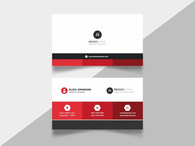 Professional modern clean minimal business card or visiting card design