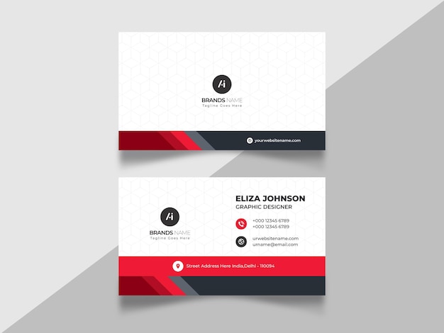 Professional modern clean minimal business card or visiting card design