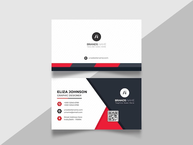 Professional modern clean minimal business card or visiting card design