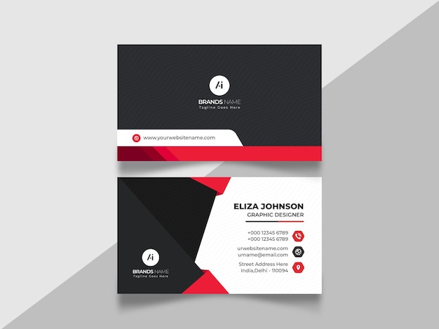 Professional modern clean minimal business card or visiting card design