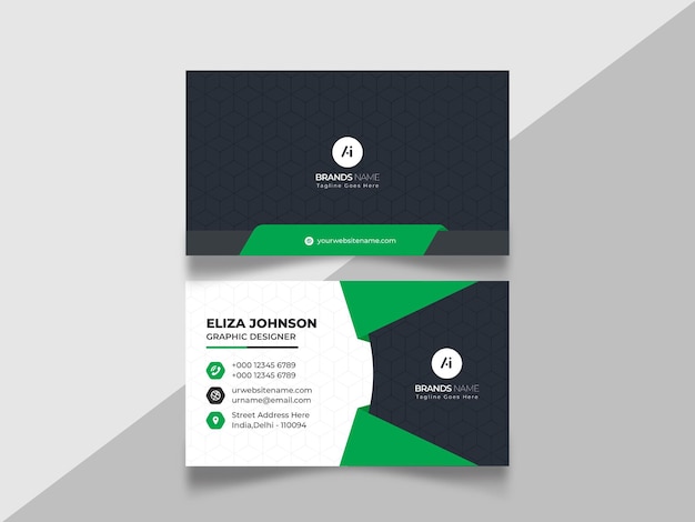 Professional modern clean minimal business card or visiting card design