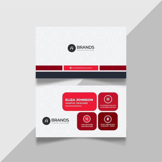 Professional modern clean minimal business card or visiting card design