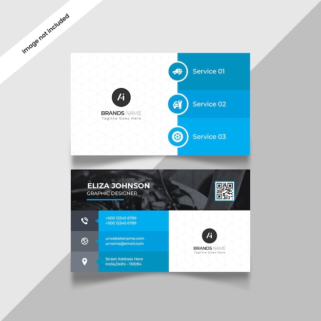 Professional modern clean minimal business card or visiting card design