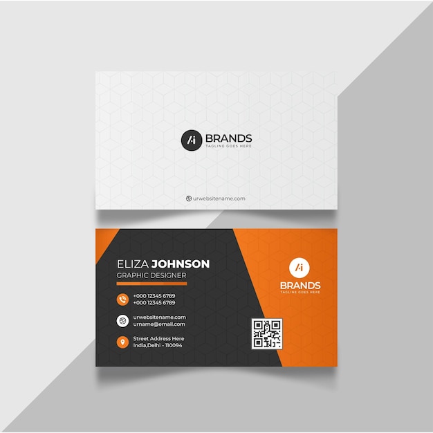 Vector professional modern clean minimal business card or visiting card design