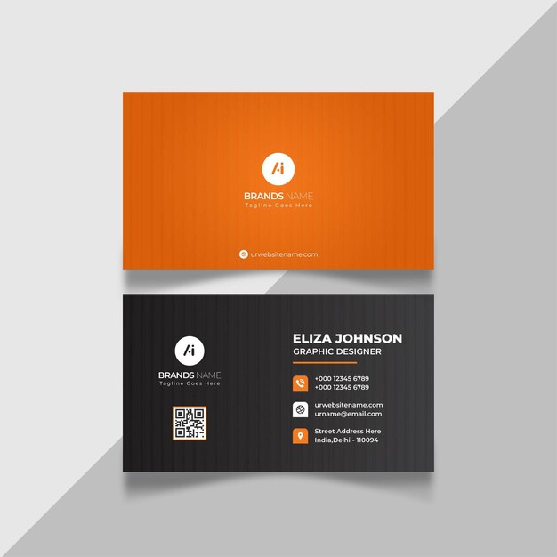 Vector professional modern clean minimal business card or visiting card design