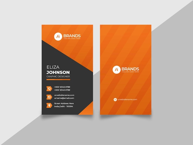 Professional modern clean minimal business card or visiting card design