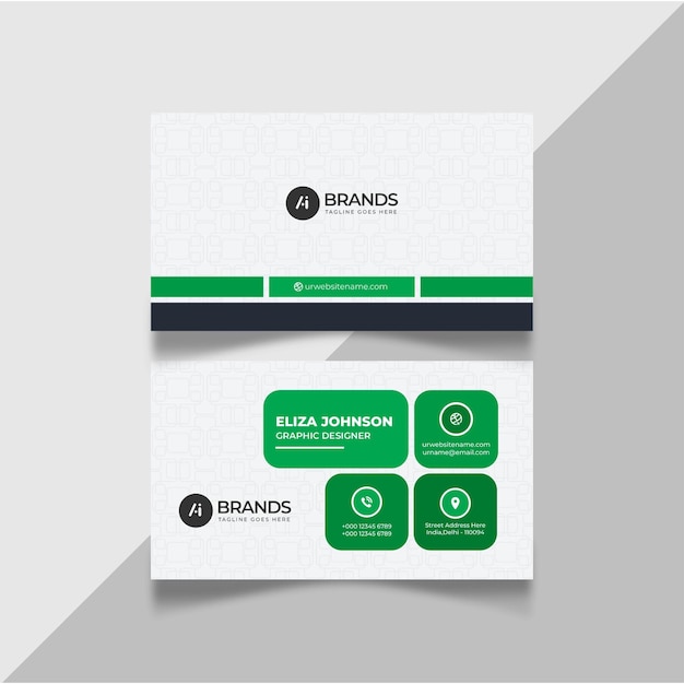 Professional modern clean minimal business card or visiting card design