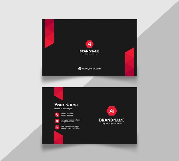 Professional modern clean minimal business card or visiting card design