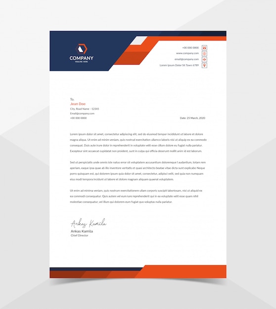 Professional And Modern Corporate Letterhead Template