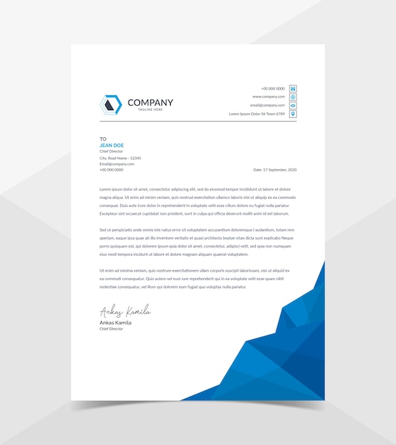 Professional And Modern Corporate Letterhead Template