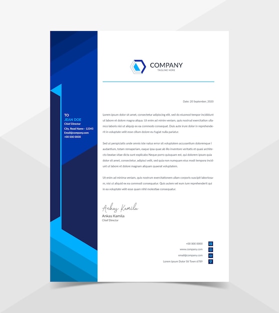 Professional And Modern Corporate Letterhead Template