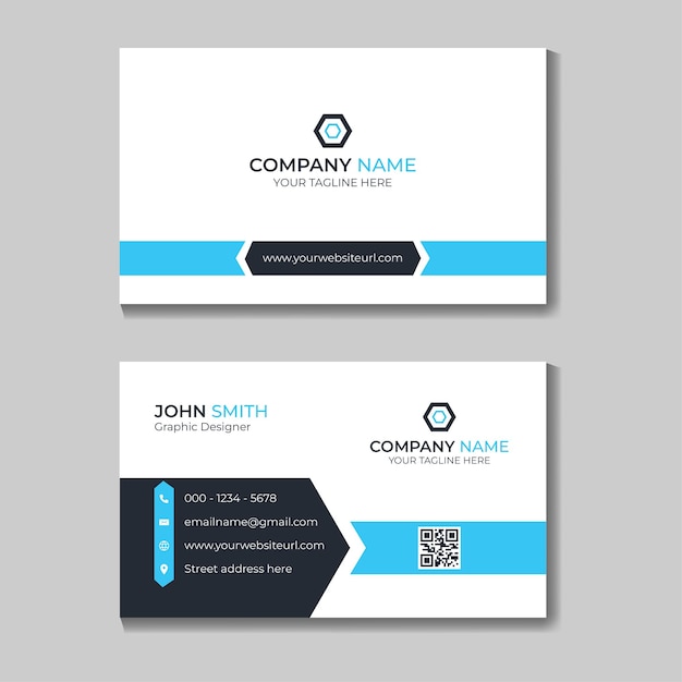 Professional modern creative and clean business card template Free Vector