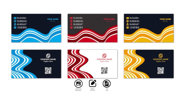 Vector professional modern creative and clean corporate company visiting business card design template