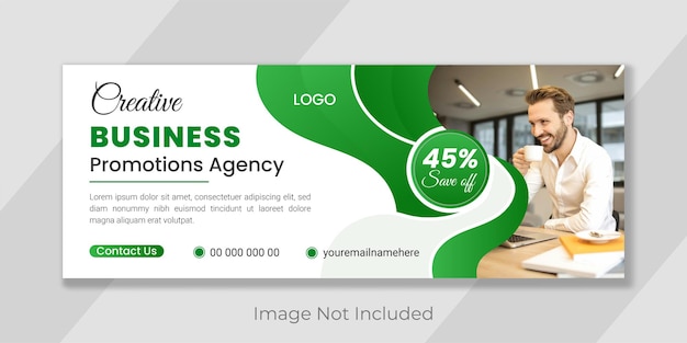 Professional modern facebook cover design web ad banner template