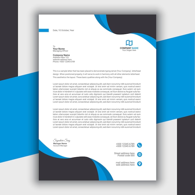 Professional Modern Simple And Creative Corporate Letterhead Template