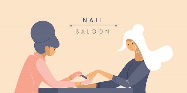 Professional nail studio banner  template.